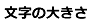 文字の大きさ